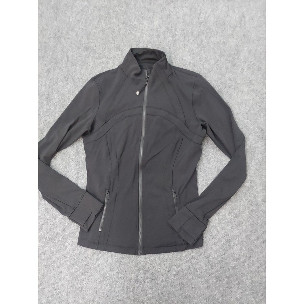 LULULEMON Define Jacket Womens 10 Black Full Zip Nulu Fabric Athletic Thumb Hole